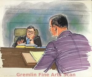 Joseph Franklin - Vernon Jordan  1982  Judge Allen Sharp going over a ruling and addressing the attorney.  Accused